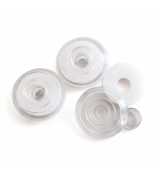 Butoni din policarbonat transparenti, 6mm x 30mm (20 bucati)